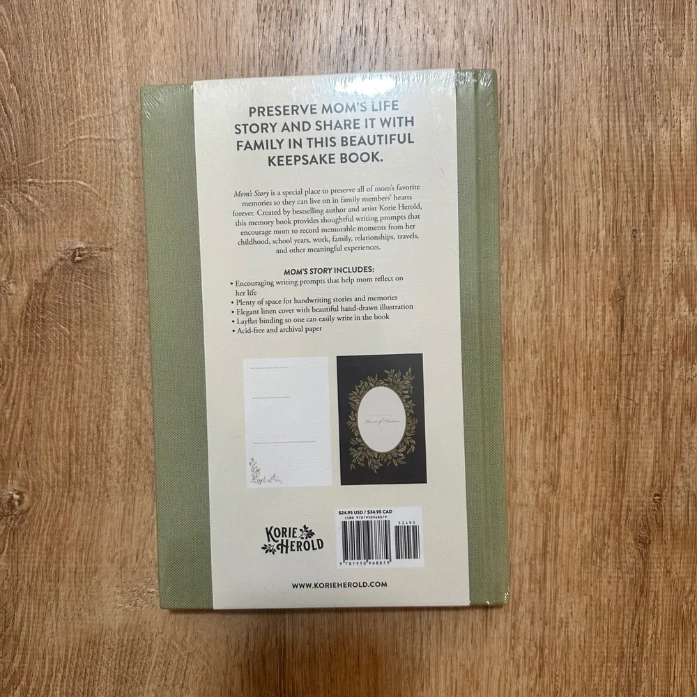 NEW Korie Herold Mom's Story and Dad's Story Memory Journal Keepsake Set, Sealed
